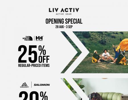 Liv Activ Raffles City Opening Promotion (28 August 2023 - 3 September 2023)
