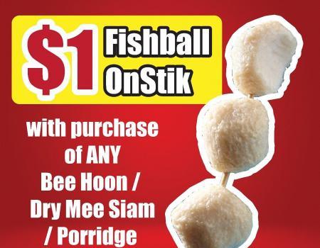 Old Chang Kee FairPrice $1 Fishball OnStik Opening Promotion (4 September 2023 - 10 September 2023)