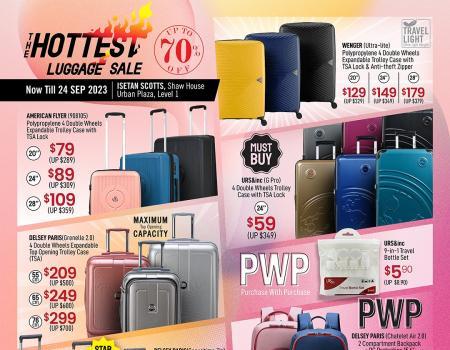 Isetan Scotts Luggage Fair Sale Up To 70% OFF (4 September 2023 - 24 September 2023)