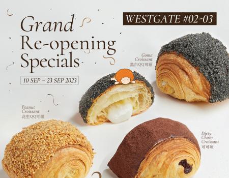 BreadTalk Westgate Grand Re-Opening Promotion (10 September 2023 - 23 September 2023)