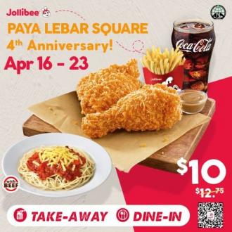 Jollibee Paya Lebar Square 4th Anniversary Promotion (16 April 2021 - 23 April 2021)