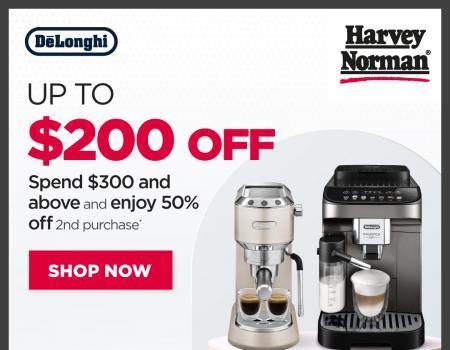 Harvey Norman DeLonghi Kitchen Appliances Promotion (1 Sep 2023 - 30 Sep 2023)