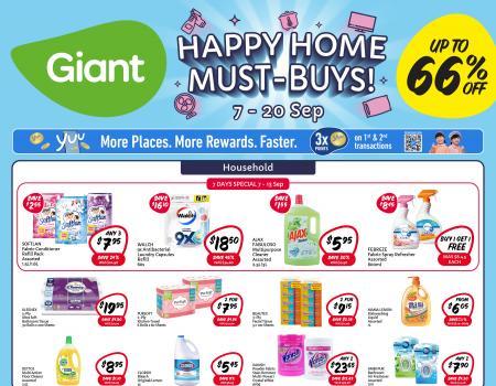 Giant Happy Home Must-Buys Promotion (7 September 2023 - 20 September 2023)