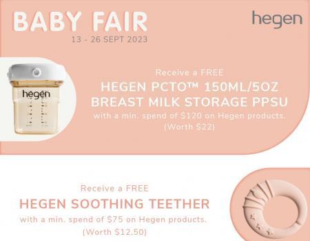 BHG Bugis Hegen Baby Fair Sale (16 Sep 2023 - 17 Sep 2023)