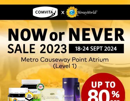 Metro Causeway Point Comvita and Honeyworld Now Or Never Sale 2023 Up To 80% OFF (18 Sep 2023 - 24 Sep 2023)
