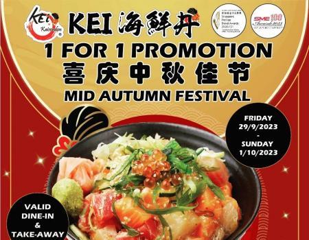 Kei Kaisendon Great World City Mid-Autumn Festival 1-For-1 Promotion (29 Sep 2023 - 1 Oct 2023)