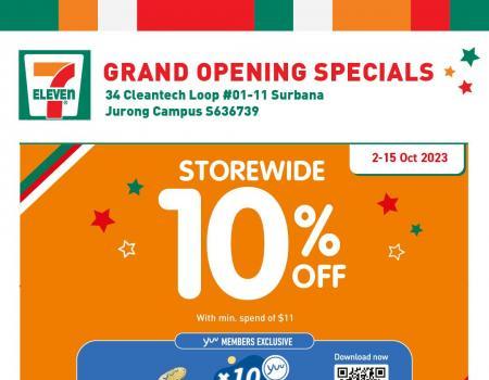 7-Eleven Surbana Jurong Campus Opening Promotion (2 Oct 2023 - 15 Oct 2023)