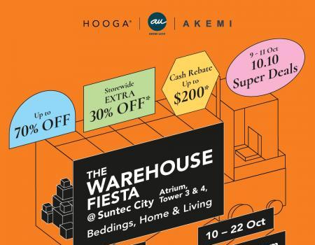 AKEMIUCHI The Warehouse Fiesta Sale Up To 70% OFF + EXTRA 30% OFF Storewide (9 Oct 2023 - 22 Oct 2023)