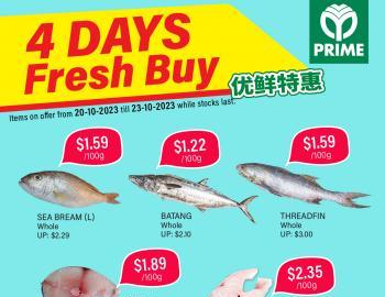 Prime Supermarket 4 Days Fresh Buy Promotion (20 Oct 2023 - 23 Oct 2023)