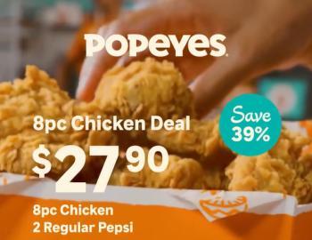 Popeyes App Exclusive 8pc Chicken at $27.90 Promotion (23 Oct 2023 - 31 Oct 2023)