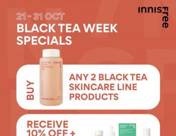 INNISFREE Black Tea Week Promotion (21 Oct 2023 - 31 Oct 2023)