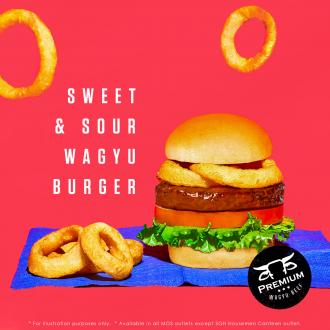MOS Burger Sweet & Sour Wagyu Burger @ $7.95