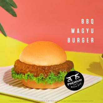MOS Burger BBQ Wagyu Burger @ $6.00