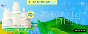 INNISFREE 11.11 Shopping Fiesta Promotion (1 Nov 2023 - 12 Nov 2023)