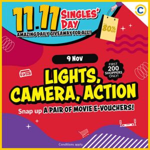 COURTS 11.11 Singles Day Sale: Elevate Your Home Cinema & Get a Pair of Movie e-Voucher on 9 Nov 2023