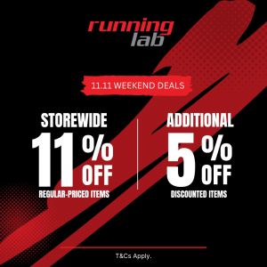 Running Lab 11.11 Sale until 12 Nov 2023