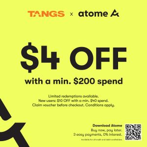 TANGS pay with Atome $4 OFF Promotion
