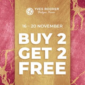 Yves Rocher Buy 2 Get 2 FREE Promotion from 16 Nov 2023 until 20 Nov 2023