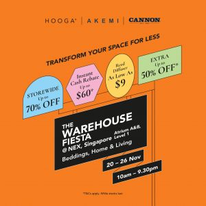 HOOGA The Warehouse Fiesta Up To 70% OFF from 20 Nov 2023 until 26 Nov 2023