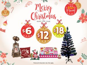 Japan Home Christmas Gifts at $6, $12 and $18 Promotion