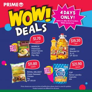 Prime Supermarket WOW Deals Promotion until 27 Nov 2023