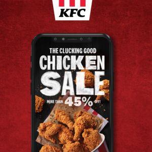 KFC The Clucking Good Chicken Sale More Than 45% OFF from 29 Nov 2023 until 12 Dec 2023