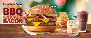 McDonald's Double Quarter Pounder with Cheese BBQ Chicken Bacon