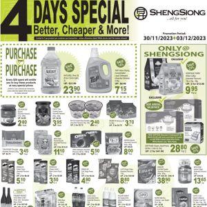 Sheng Siong 4 Days Promotion from 30 Nov 2023 until 03 Dec 2023