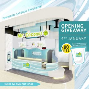 Mr Coconut Orchard Gateway Opening Promotion FREE Signature Coconut Shake & Canvas Cup Sleeve (4 Jan 2024 - 6 Jan 2024)