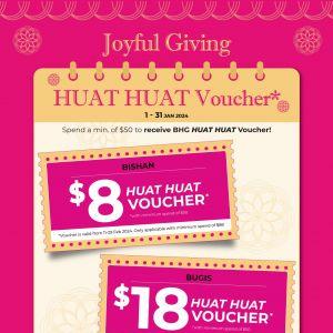 BHG FREE Huat Huat Voucher Promotion (1 Jan 2024 - 31 Jan 2024)