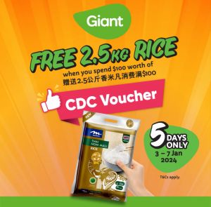 Giant FREE 2.5kg Rice Promotion (3 Jan 2024 - 7 Jan 2024)
