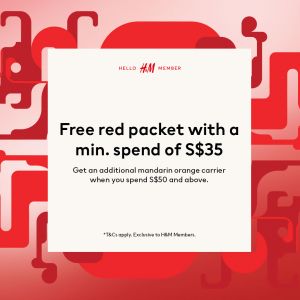 H&M Members FREE CNY Red Packets and Mandarin Orange Carrier Promotion