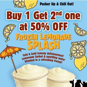 Ben & Jerry's VivoCity Scoop Shop 2nd Frozen Lemonade Splash at 50% OFF Promotion