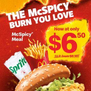 McDonald's Promotion: McSpicy Meal for $6.50 (29 Aug 2024 onwards)