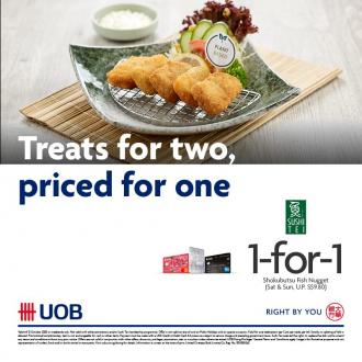 Sushi Tei Buy 1 FREE 1 Shokubutsu Fish Nuggets Promotion with UOB Card (26 Aug 2020 - 13 Oct 2020)