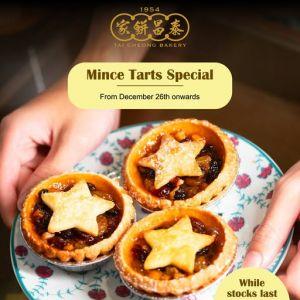 Tai Cheong Bakery Mince Tarts Now $3 Each! Limited-Time Offer (26 Dec 2024 Onwards)