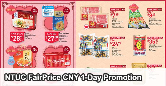 NTUC FairPrice CNY 1-Day Promotion: Up to 57% OFF Festive Must-Haves (26 Jan 2025)