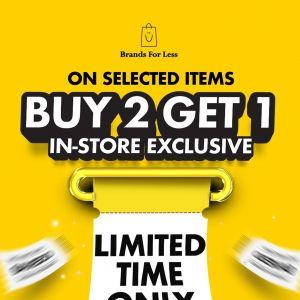 Brands For Less Promotion (Until 23 Mar 2025) – Buy 2 Get 1 Free