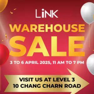 LINK Warehouse Sale (3-6 Apr 2025) – Up to 80% Off Adidas, Puma, Under Armour at 10 Chang Charn Road