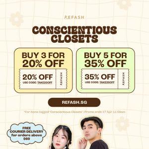 REFASH Conscientious Closets Sale: Save 35% on Sustainable Fashion – Ends 17 April 2025