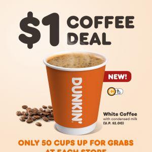 Dunkin’ $1 White Coffee Deal – One-Day-Only Promo on 14 April 2025