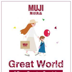 MUJI Great World Opening Promotion – 4 Days Only with Exclusive Deals