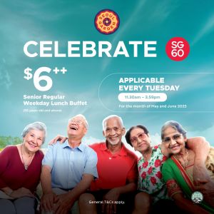 Seoul Garden SG60 Promotion: Seniors Dine at $6++, NS Personnel Enjoy $17.90++ Buffets (6 May - 30 Jun 2025)