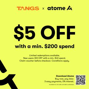 TANGS Atome $5 OFF Promotion