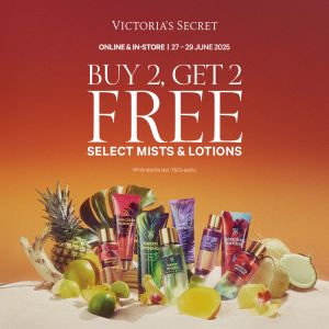 Victoria's Secret Buy 2 Get 2 FREE Selected Mists & Lotions Promotion (27-29 Jun 2025)