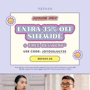 REFASH July Sale: Extra 35% OFF Sitewide + Free Delivery (Until 10 July 2025)