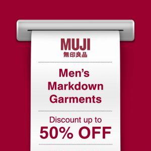 MUJI Men's Markdown Garments Up To 50% OFF