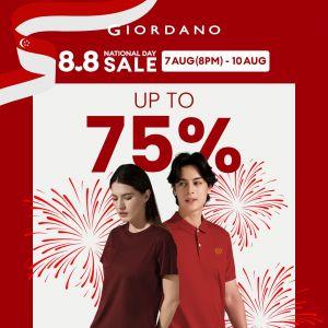 Giordano Lazada 8.8 Sale: Up to 75% OFF National Day Deals (7-10 August 2025)