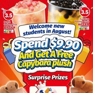 MIXUE Free Capybara Plush Promotion – 11 to 24 Aug 2025