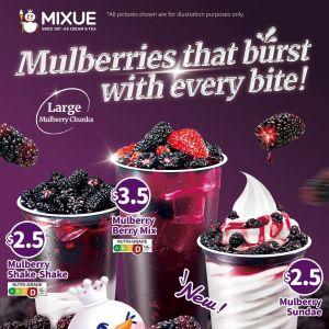 MIXUE Mulberry Series at Bugis (15 Aug 2025) – Shake-Shake, Berry Mix & Sundae from $2.50